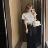 下擺飾毛毛上衣